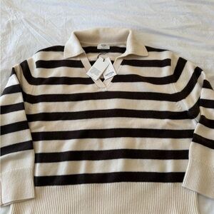 aritzia Plush Cashmere Oversized Polo Sweater